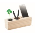Drewniany stojak na biurko z nasionami koniczyny Thila