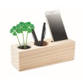 Drewniany stojak na biurko z nasionami koniczyny Thila