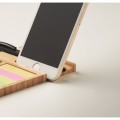 Bambusowy stojak na telefon z karteczkami samoprzylepnymi Trevis