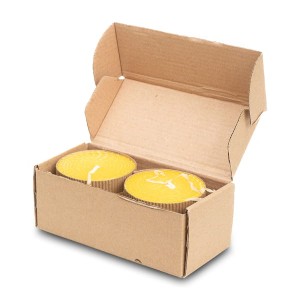 Zestaw 2 świec z wosku pszczelego Leoti,