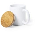 Kubek ceramiczny 370 ml z bambusową pokrywką