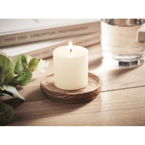 Waniliowa świeczka z drewnianą podstawką Pentas