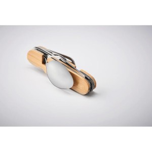 Zestaw kempingowy w bambusowej obudowie Subete