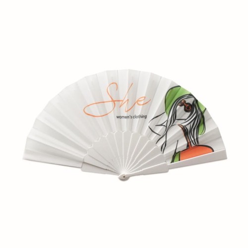 Plastikowy wachlarz plażowy z nadrukiem na całej powierzchni