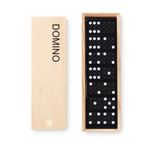 Domino w drewnianym pudełku Domino