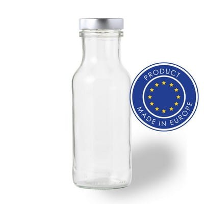 Szklana butelka z recyklingowanego szkła