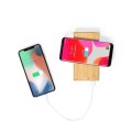 Power bank z bambusa z ładowarka słoneczną 