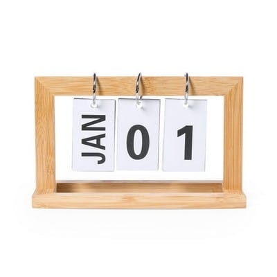 Bambusowy kalendarz biurkowy