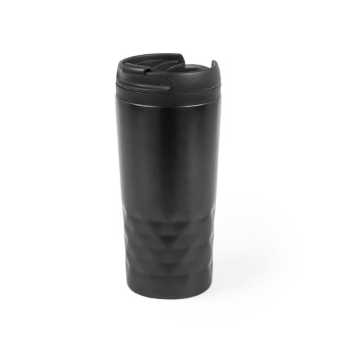 Geometryczny kubek podróżny 310 ml ze stali nierdzewnej