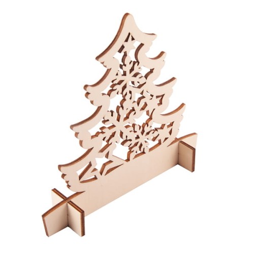 Drewniana wycinanka choinka Christmas tree