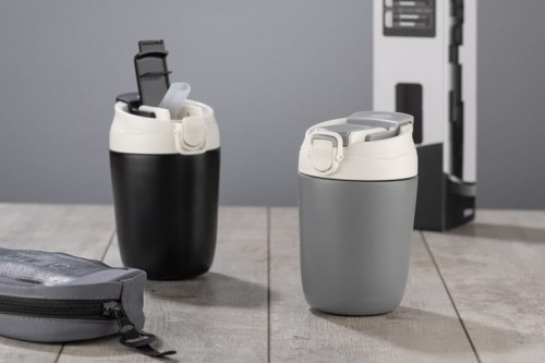 Kubek termiczny z ustnikiem i rurką do picia Doppio 360 ml