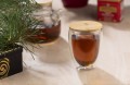 Szklanka dwuścienna z przykrywką bambusową Mocca 350 ml