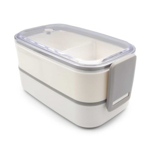 Pudełka śniadaniowe 2 szt., 2x700 ml, sztućce  Cash
