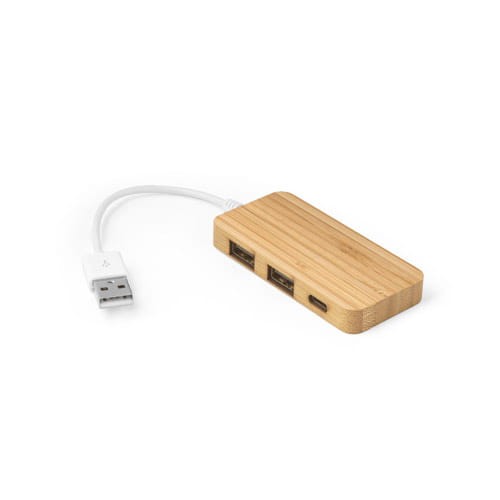 Bambusowy hub z portem usb-c Moser