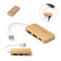 Bambusowy hub z portem usb-c Moser