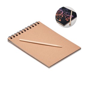 Notes na spirali z kartami typu zdrapka