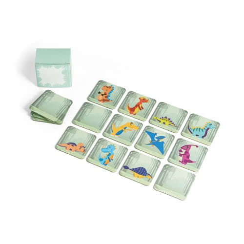 Gra memory z dinozaurami Triceratops