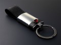 Elegancki brelok ze skóry z bursztynen
