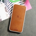 Bezprzewodowy power bank 8000 mAh z RABS, ładowarka bezprzewodowa 10W, element ze skóry z recyklingu