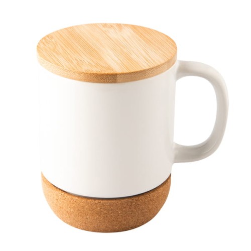Kubek ceramiczny z bambusową przykrywką Giulia