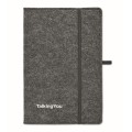Notes A5 z okładką z filcu RPET Feltbook
