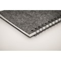 Notes na spirali A5 w linie z filcu RPET Ringfelt
