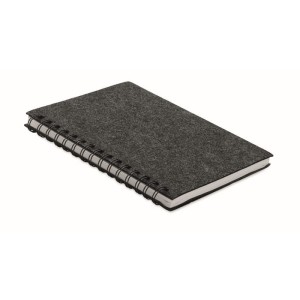 Notes na spirali A5 w linie z filcu RPET Ringfelt