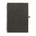 Notes na spirali A5 w linie z filcu RPET Ringfelt