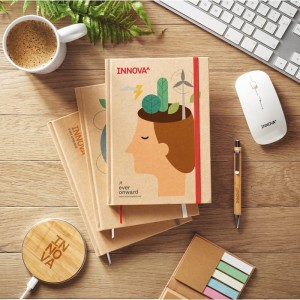 Notatnik A5 z kartonu z recyklingu w linie Musa