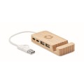 Bambusowy hub z podstawką na telefon Hubstand