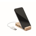 Bambusowy hub z podstawką na telefon Hubstand