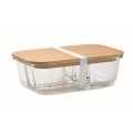 Szklany lunchbox z 3 przegródkami Tundra 3
