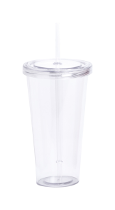 Plastikowy kubek ze słomką Trinox