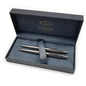 Zestaw piśmienny Jotter długopis + ołówek stal CT Prestige Parker