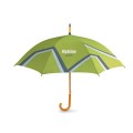 Automatyczny parasol z drewnianą rączką z nadrukiem full kolor na całej powierzchni
