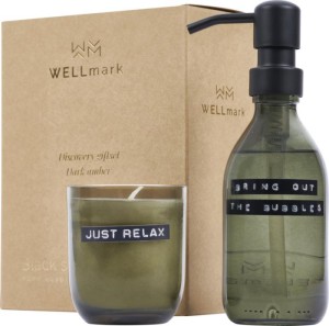 Wellmark Discovery dozownik mydła do rąk 200 ml i zestaw świec zapachowych 150 g