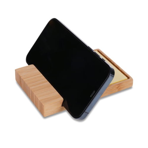 Bambusowy stojak na telefon z karteczkami Egdar