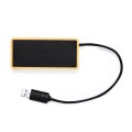 Bambusowy hub USB i USB typu C z podświetlanym logo