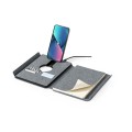 Wielofunkcyjny notatnik RPET A5 z magnetyczną ładowarką bezprzewodową 10W i power bankiem 5000 mAh