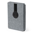 Wielofunkcyjny notatnik RPET A5 z magnetyczną ładowarką bezprzewodową 10W i power bankiem 5000 mAh