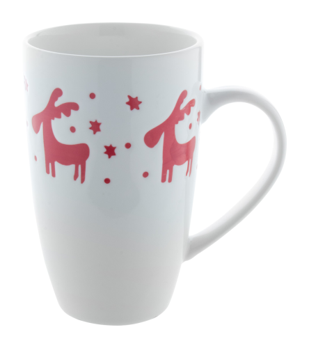Świąteczny ceramiczny kubek ze wzorem w renifery Lempaa