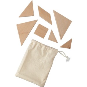 Puzzle tangram w bawełnianym woreczku