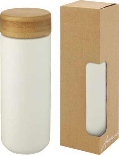 Lumi ceramiczny kubek z bambusową pokrywką o pojemności 300 ml