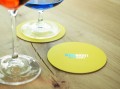 Podkładka pod szklankę z kolorowej recyklingowanej skóry