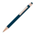 Długopis touchpen z elementami z różowego złota i powierzchnią soft touch Miramar