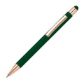 Długopis touchpen z elementami z różowego złota i powierzchnią soft touch Miramar