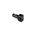 Szybka ładowarka samochodowa Dirac z dwoma portami USB-A i USB-C 