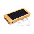 Solarny powerbank 8000 mAh Bakersfield w bambusowej obudowie