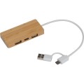 Bambusowy rozgałęźnik USB Kuala Lumpur