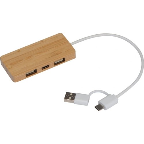 Bambusowy rozgałęźnik USB Kuala Lumpur